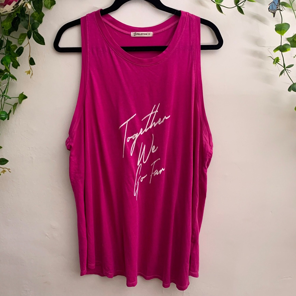 Peloton Together We Go Far Pink Tank‎ 1X